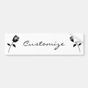Black Roos Valentijn Flower Thunder_Cove Bumpersticker
