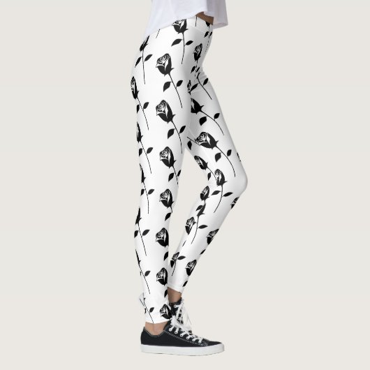 Black Roos Valentijn Flower Thunder_Cove Leggings (Rechts)