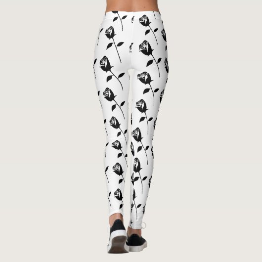 Black Roos Valentijn Flower Thunder_Cove Leggings (Achterkant)