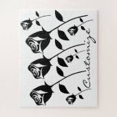 Black Roos Valentijn Flower Thunder_Cove Legpuzzel (Verticaal)