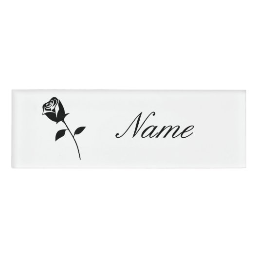 Black Roos Valentijn Flower Thunder_Cove Naambadge (Voorkant)