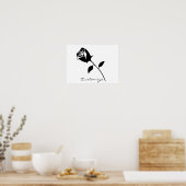 Black Roos Valentijn Flower Thunder_Cove Poster (Keuken)