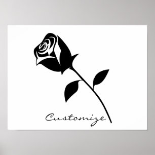 Black Roos Valentijn Flower Thunder_Cove Poster