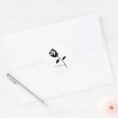 Black Roos Valentijn Flower Thunder_Cove Ronde Sticker (Envelop)