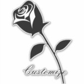 Black Roos Valentijn Flower Thunder_Cove Sticker (Voorkant)