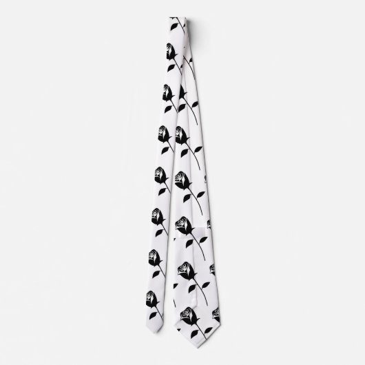 Black Roos Valentijn Flower Thunder_Cove Stropdas (Achterkant)