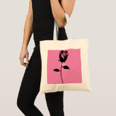 Black Roos Valentijn Flower Thunder_Cove Tote Bag (Voorkant (product))