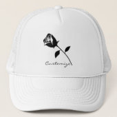 Black Roos Valentijn Flower Thunder_Cove Trucker Pet (Voorkant)
