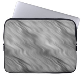 Black Roos Wavy Texture Laptop Sleeve