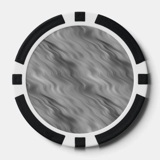 Black Roos Wavy Texture Poker Chips (Voorkant)