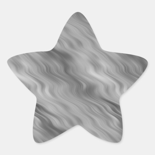 Black Roos Wavy Texture Ster Sticker (Voorkant)