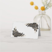 Black Roos Wedding Place Cards Plaatskaartje (Achterkant)