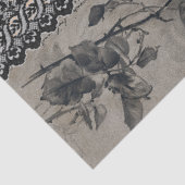 BLACK ROOS ZWART LACE HALLOEEN Tissue Paper Tissuepapier (Detail)