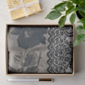 BLACK ROOS ZWART LACE HALLOEEN Tissue Paper Tissuepapier (Geschenk)