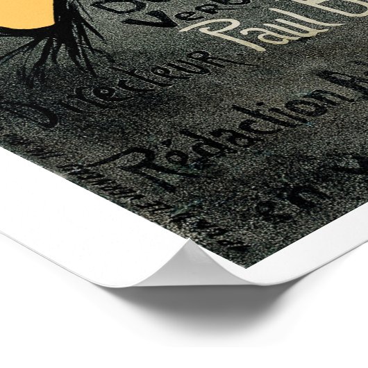 Black Rooster Cocorico Theophile Steinlen Poster (Hoek)