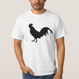 Black Rooster Cocrek Chicken Silhouette T-shirt