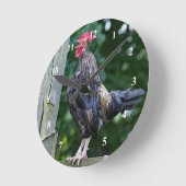  Black Rooster Crossing Foto Ronde Klok (Hoek)