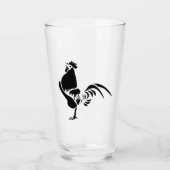 Black Rooster Croting the Good Morning Alarm Glas (Voorkant)