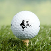 Black Rooster Croting the Good Morning Alarm Golfballen (Insitu Shirt)