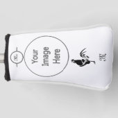 Black Rooster Croting the Good Morning Alarm Golfheadcover (Voorkant)