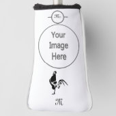 Black Rooster Croting the Good Morning Alarm Golfheadcover (Draai 90)