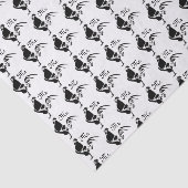 Black Rooster Croting the Good Morning Alarm Tissuepapier (Detail)