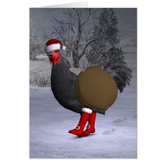 Black Rooster Santa Claus (Voorkant)
