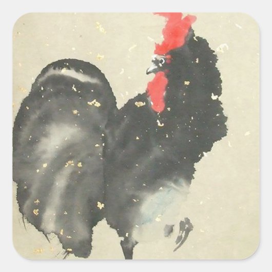 Black Rooster Stickers (Voorkant)