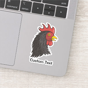 Black Rooster's kop Sticker