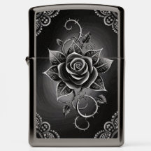 Black Rose and Metallic Thorns Gothic 3