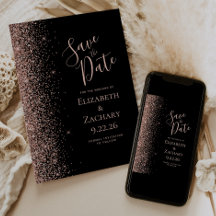 Black Rose Goud Save the Date