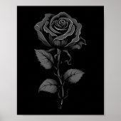 Black Rose Graphic Premium Tri-blend  Poster (Voorkant)