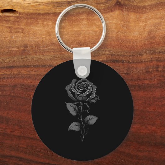Black Rose Graphic Premium Tri-blend  Sleutelhanger (Voorkant)