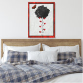 Black Rose of Love Canvas Afdruk (Insitu (Slaapkamer))