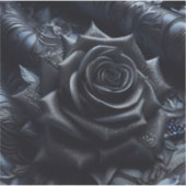 Black Rose on Black Brocade Sticker (Voorkant)