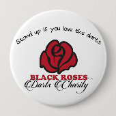 Black Roses Darts Charity Button (Voorkant)