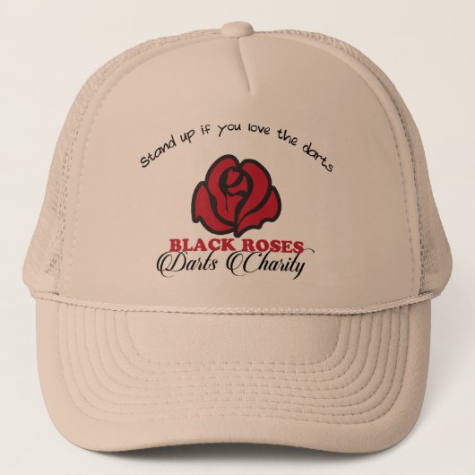Black Roses Darts Charity Cap Trucker Pet (Voorkant)