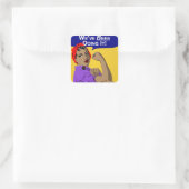 Black Rosie-Weve heeft het gedaan Vierkante Sticker (Tas)