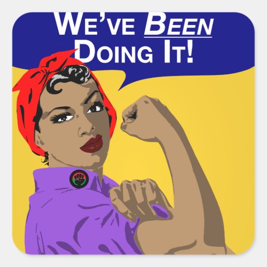 Black Rosie-Weve heeft het gedaan Vierkante Sticker (Voorkant)