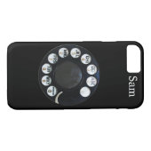 Black Rotary Dial iPhone 7 hoesje (Achterkant (Horizontaal))
