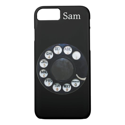 Black Rotary Dial iPhone 7 hoesje (Achterkant)