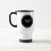 Black Round Business Brand op Travel Mug Reisbeker (Links)