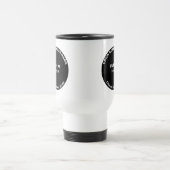 Black Round Business Brand op Travel Mug Reisbeker (Center)