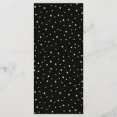 Black Royal Blue Gold Quinceanera Menu (Achterkant)