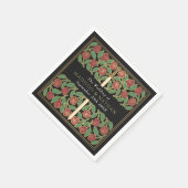 Black Royal Medieval Gold Floral Sword Wedding Servet (Hoek)