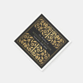 Black Royal Medieval Gold Sword Wedding Servet (Hoek)