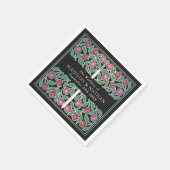 Black Royal Medieval Silver Floral Sword Wedding Servet (Hoek)