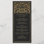 Black Royal Medieval Sword Wedding Flat Menu (Voorkant)