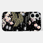 Black Roze Cherry Blossom Elegant Floral Case-Mate iPhone Case (Achterkant (horizontaal))