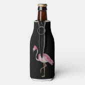Black roze flamingo Flamingos kan koelbloemen Flesjeskoeler (Fles Achterkant)